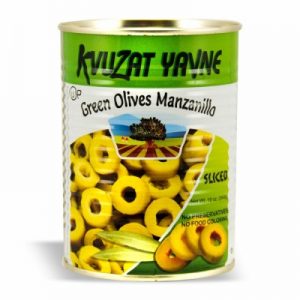 YAVNE GREEN SLICED OLIVES 12/19 OZ
