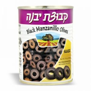 YAVNE BLACK SLICED OLIVES 12/19 OZ